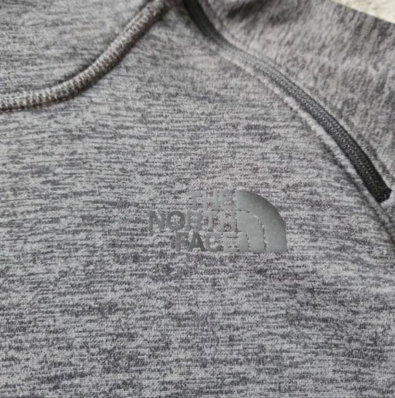 The North Face Women's Size Large Charcoal Grey Side 1/4 Zip‎ Pullover - Picture 2 of 4